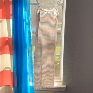 Multi color summer knee length dress